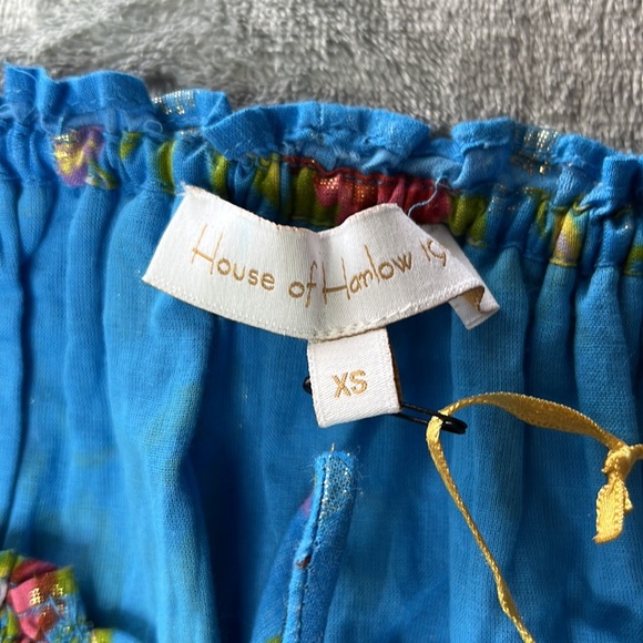 NWT Anthro House Of Harlow 1960 Helena Floral Halter Maxi Dress Blue Size XS - Picture 11 of 14